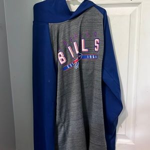 buffalo bills long sleeved shirt with a hood
